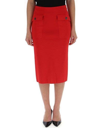 givenchy red pencil skirt with lace|givenchy pink skirt.